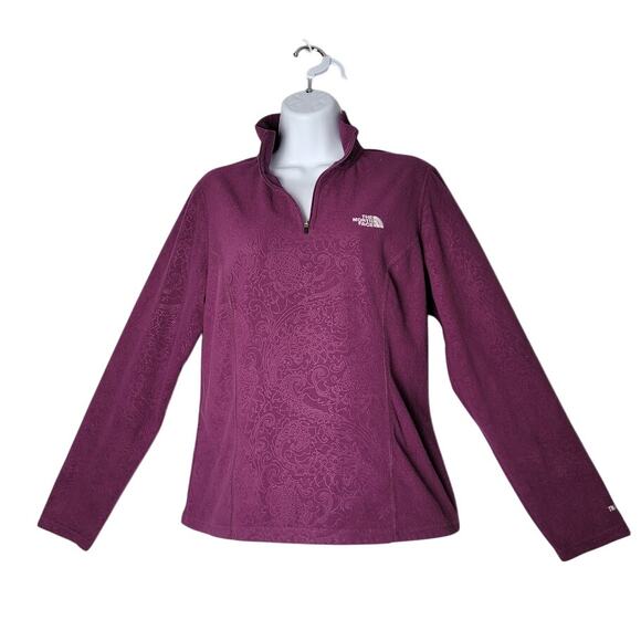 The North Face TKA 100 Fleece Pullover Womens M Purple Quarter Zip  Gorpcore - Picture 1 of 10